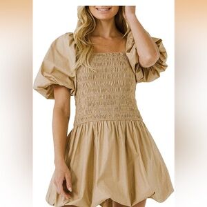 Endless Rose Mini Bubble Puff Sleeve Dress
